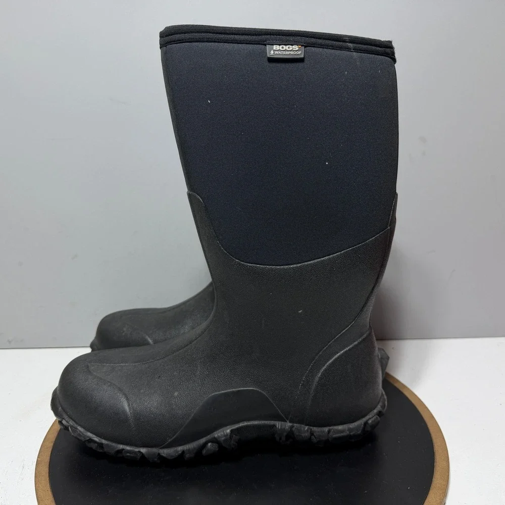 Bogs Classic High Boots Men Size 13 Neotech Insulated Black Rubber Winter